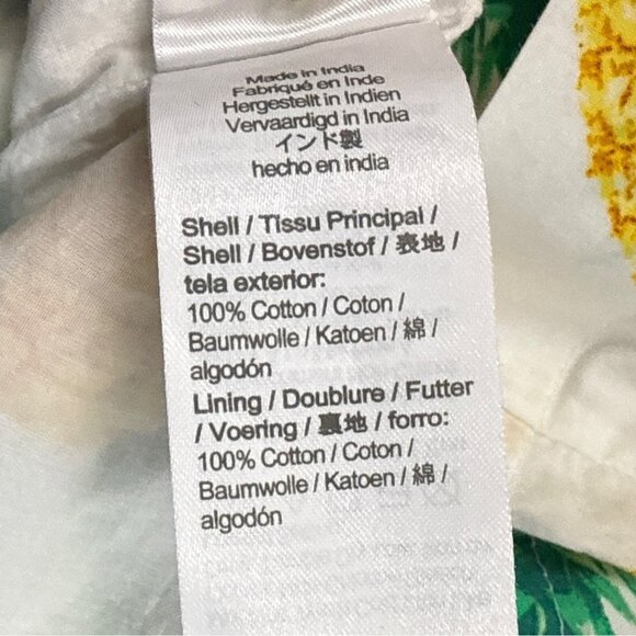 J.Crew Pineapple Print Sundress With Spaghetti Straps & Elastic Waist Size 4 - Picture 9 of 10